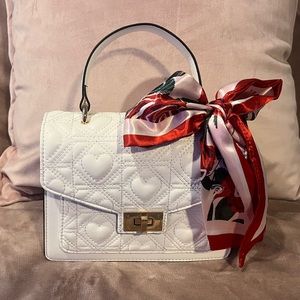 Aldo- White Bag with Scarf